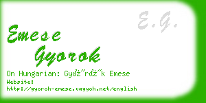 emese gyorok business card